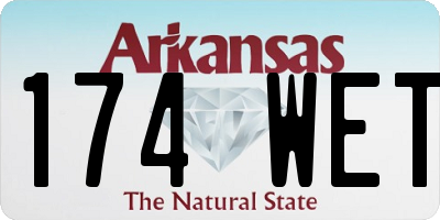 AR license plate 174WET