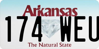 AR license plate 174WEU