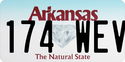 AR license plate 174WEV