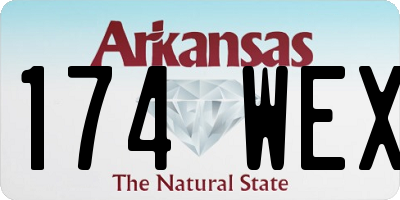 AR license plate 174WEX