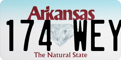 AR license plate 174WEY