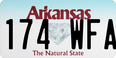 AR license plate 174WFA