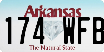 AR license plate 174WFB