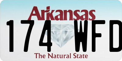 AR license plate 174WFD