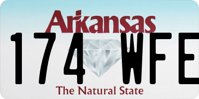 AR license plate 174WFE