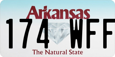 AR license plate 174WFF