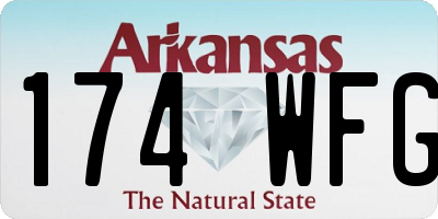 AR license plate 174WFG