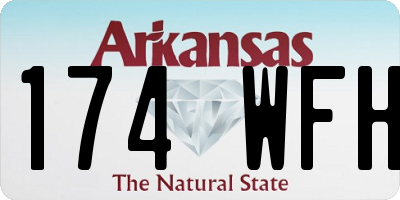 AR license plate 174WFH