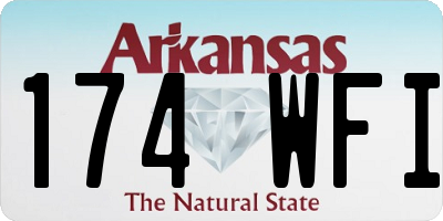 AR license plate 174WFI