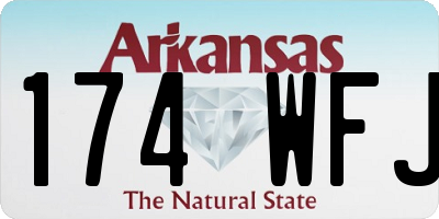 AR license plate 174WFJ