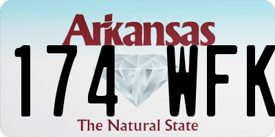 AR license plate 174WFK