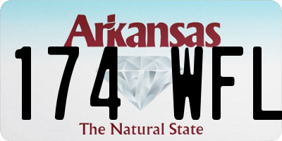 AR license plate 174WFL