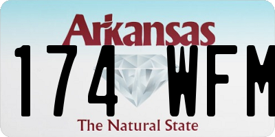 AR license plate 174WFM