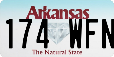 AR license plate 174WFN