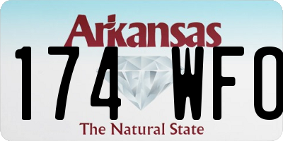 AR license plate 174WFO