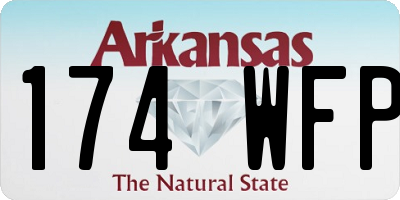 AR license plate 174WFP