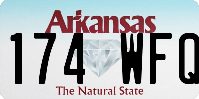 AR license plate 174WFQ