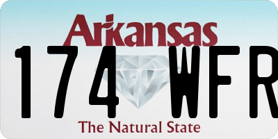 AR license plate 174WFR