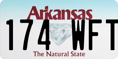 AR license plate 174WFT