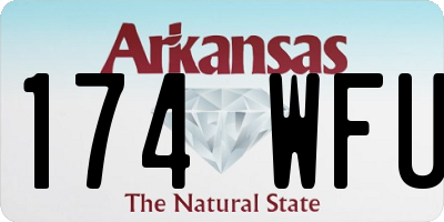 AR license plate 174WFU