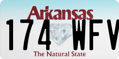 AR license plate 174WFV