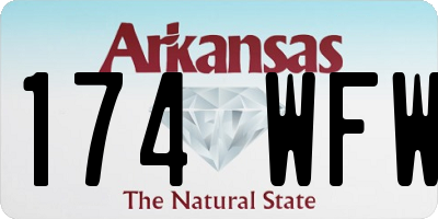 AR license plate 174WFW