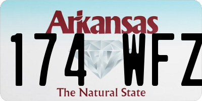 AR license plate 174WFZ