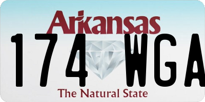 AR license plate 174WGA