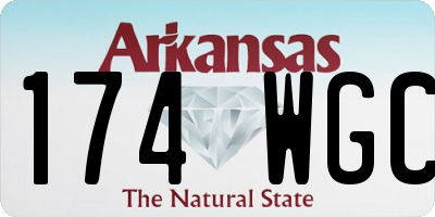 AR license plate 174WGC