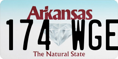 AR license plate 174WGE