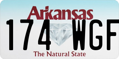AR license plate 174WGF