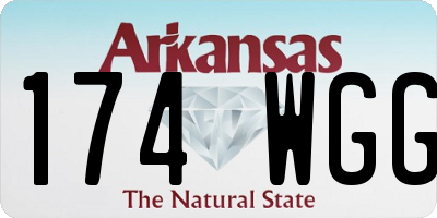 AR license plate 174WGG