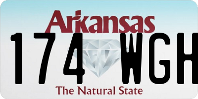 AR license plate 174WGH