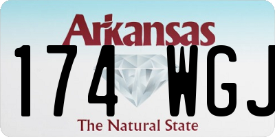 AR license plate 174WGJ