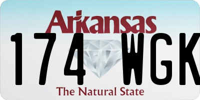 AR license plate 174WGK