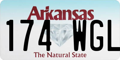 AR license plate 174WGL