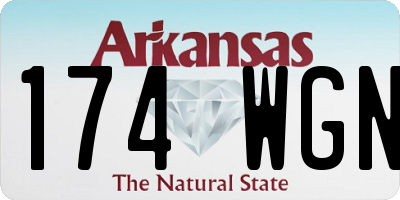 AR license plate 174WGN