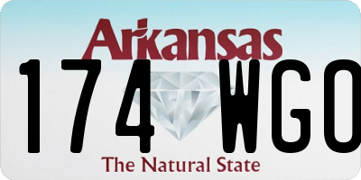 AR license plate 174WGO