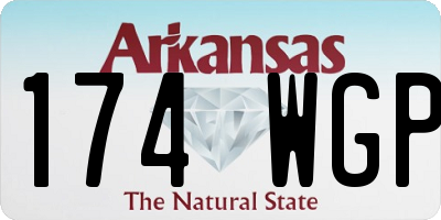 AR license plate 174WGP