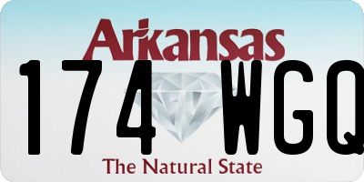 AR license plate 174WGQ