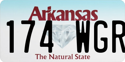 AR license plate 174WGR