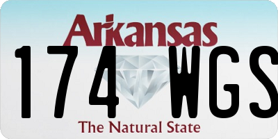 AR license plate 174WGS