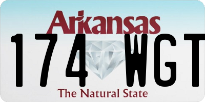 AR license plate 174WGT