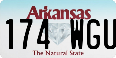 AR license plate 174WGU