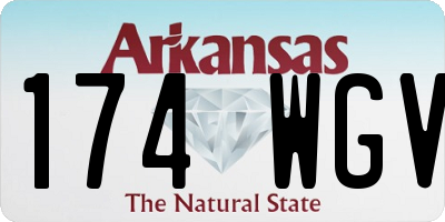AR license plate 174WGV