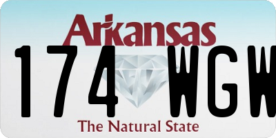 AR license plate 174WGW