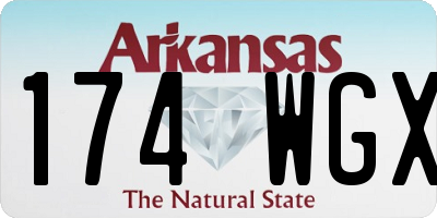 AR license plate 174WGX