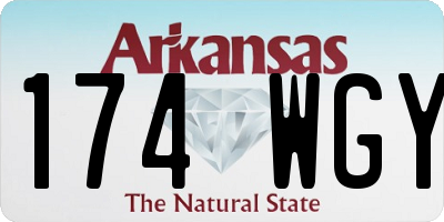 AR license plate 174WGY