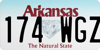 AR license plate 174WGZ