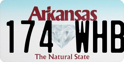 AR license plate 174WHB